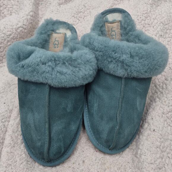 UGG SCUFFETTE II REGENERATE FOREST NIGHT SHEEPSKIN SLIPPERS Blue US 7/ EUR 38 - Picture 1 of 6
